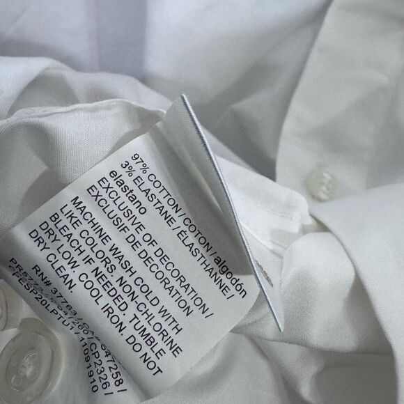 Perry Ellis Men's Shirt Sleeve White Button Up Shirt  size XXL - Picture 5 of 9